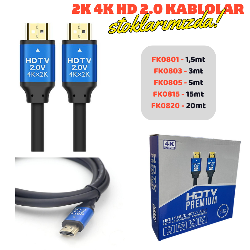 HDMI 2K 4K PREMIUM KABLOLAR