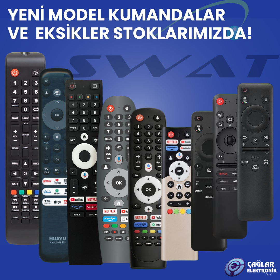 YENİ MODEL KUMANDALAR VE EKSİLEN ÇEŞİTLER STOKLARIMIZA GELMİŞTİR... 