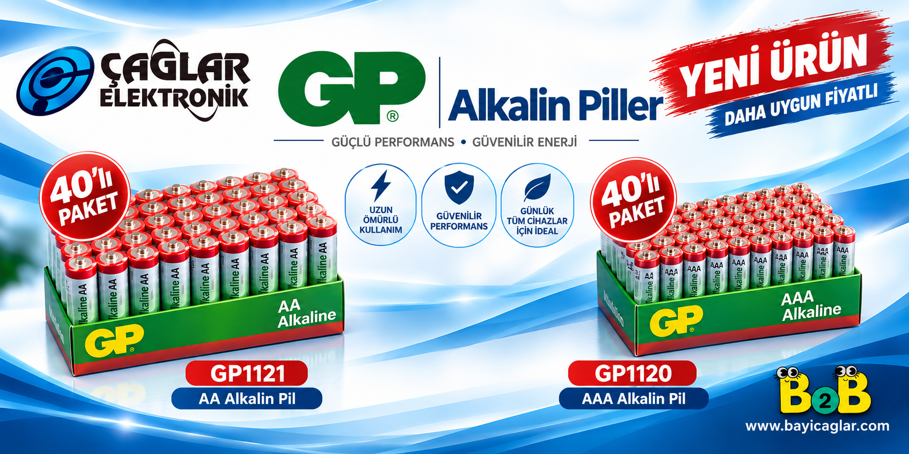 GP ALKALİN AA&AAA RED SERİSİ STOKLARIMIZDA...