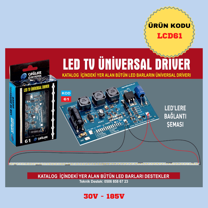 LCD UNIVERSAL DRIVER 30V-185V