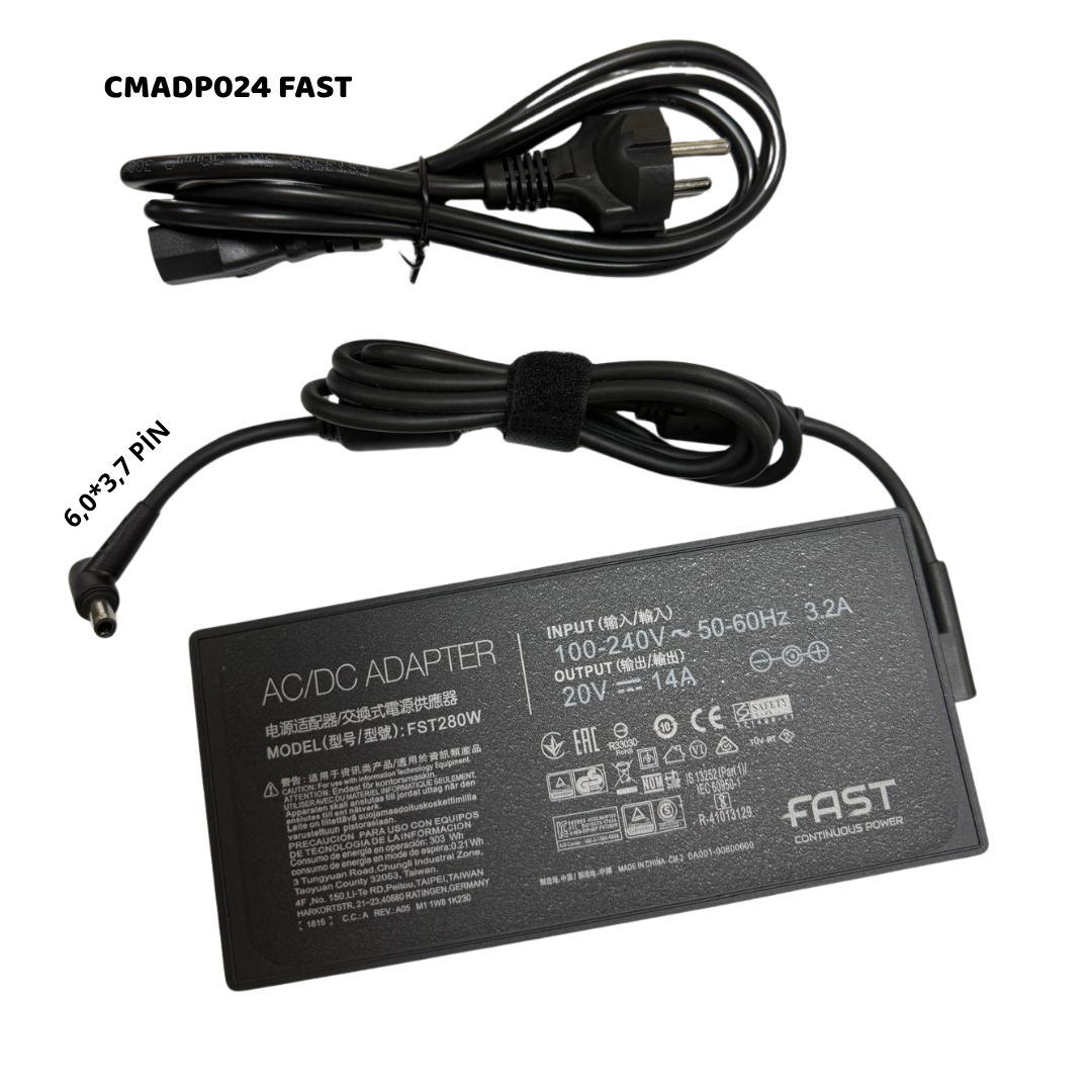 20V 14A ADAPTÖR 280W   6,0*3,7  CMADP024
