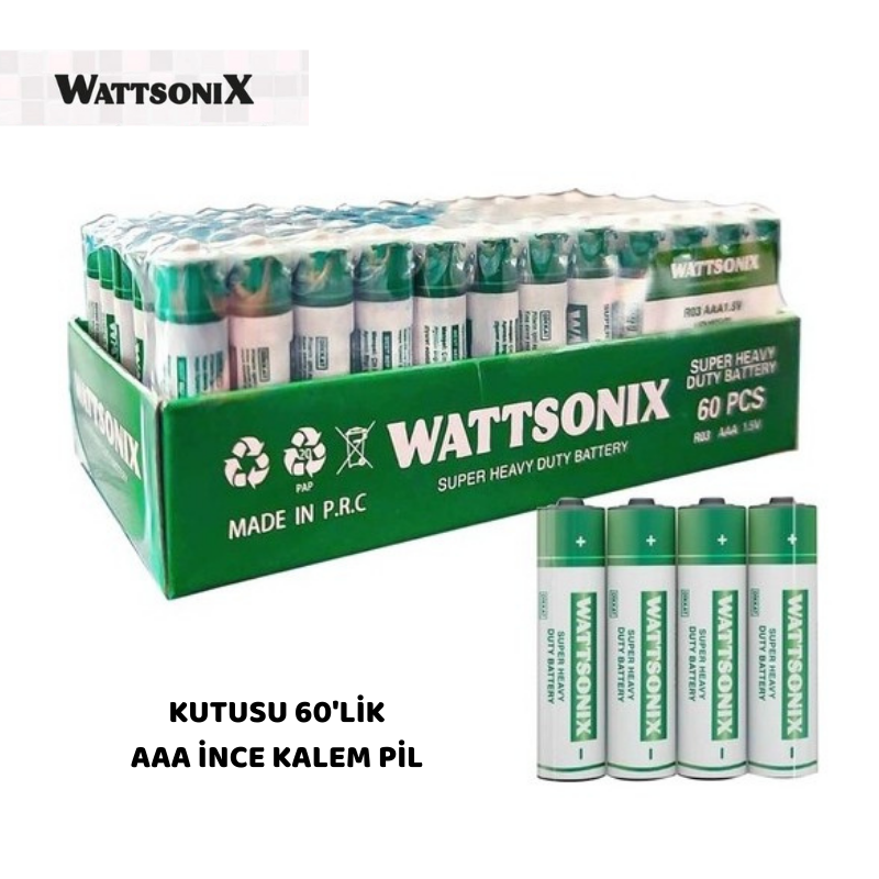 WATTSONIX 1,5V AAA İNCE KALEM PİL