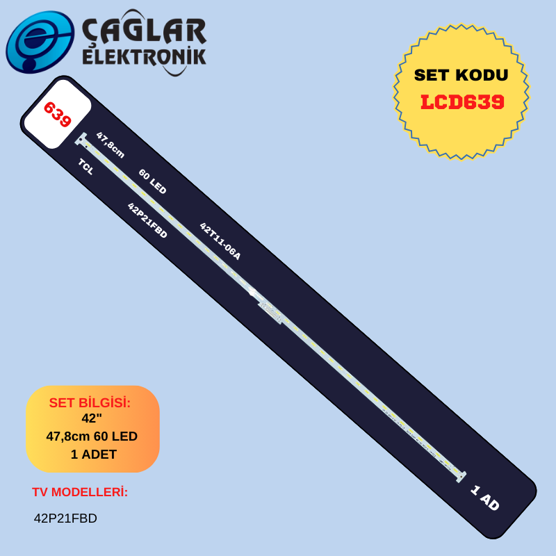 LG-TCL 47,8cm 60 LED TEK ŞERİT 42" 