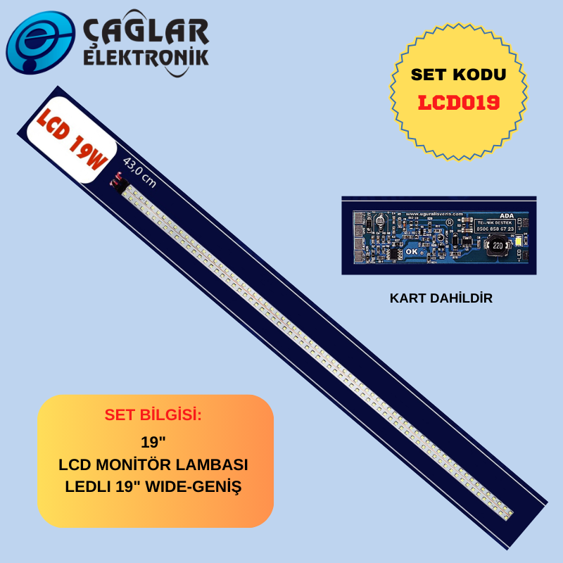 LCD MONİTÖR LAMBASI LEDLI 19" WIDE-GENİŞ