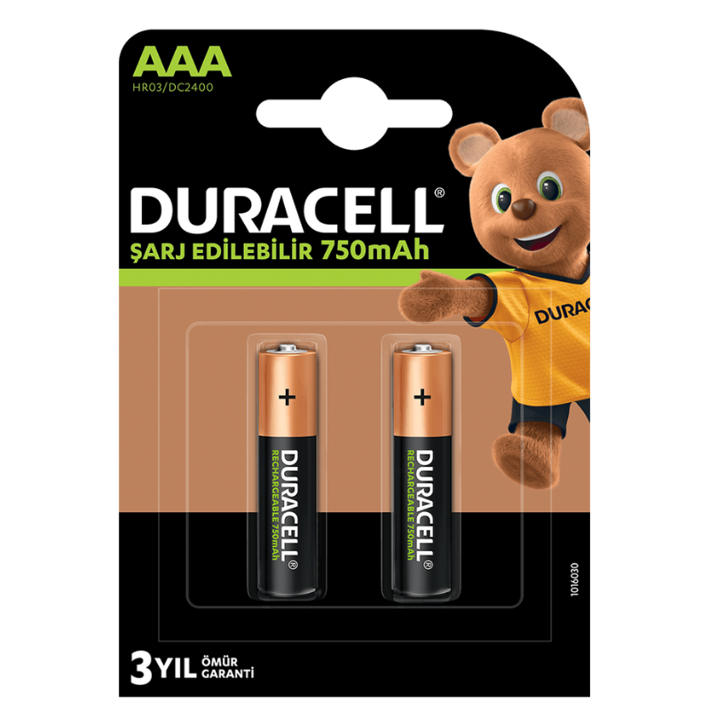 DURACELL 1,2V 750MA ŞARJLI İNCE  PİL