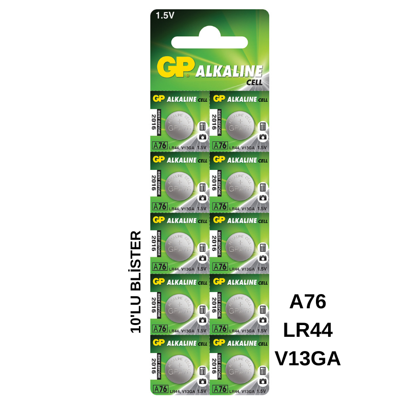 1,5V PARA PİL LR44 ALKALIN V13GA 10'LU