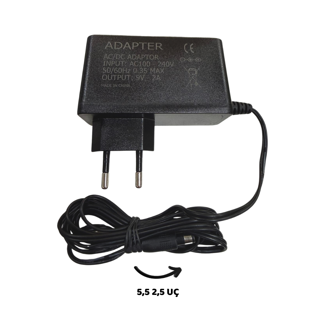 9 V 2A  AC/DC ADAPTÖR 5,5*2,5