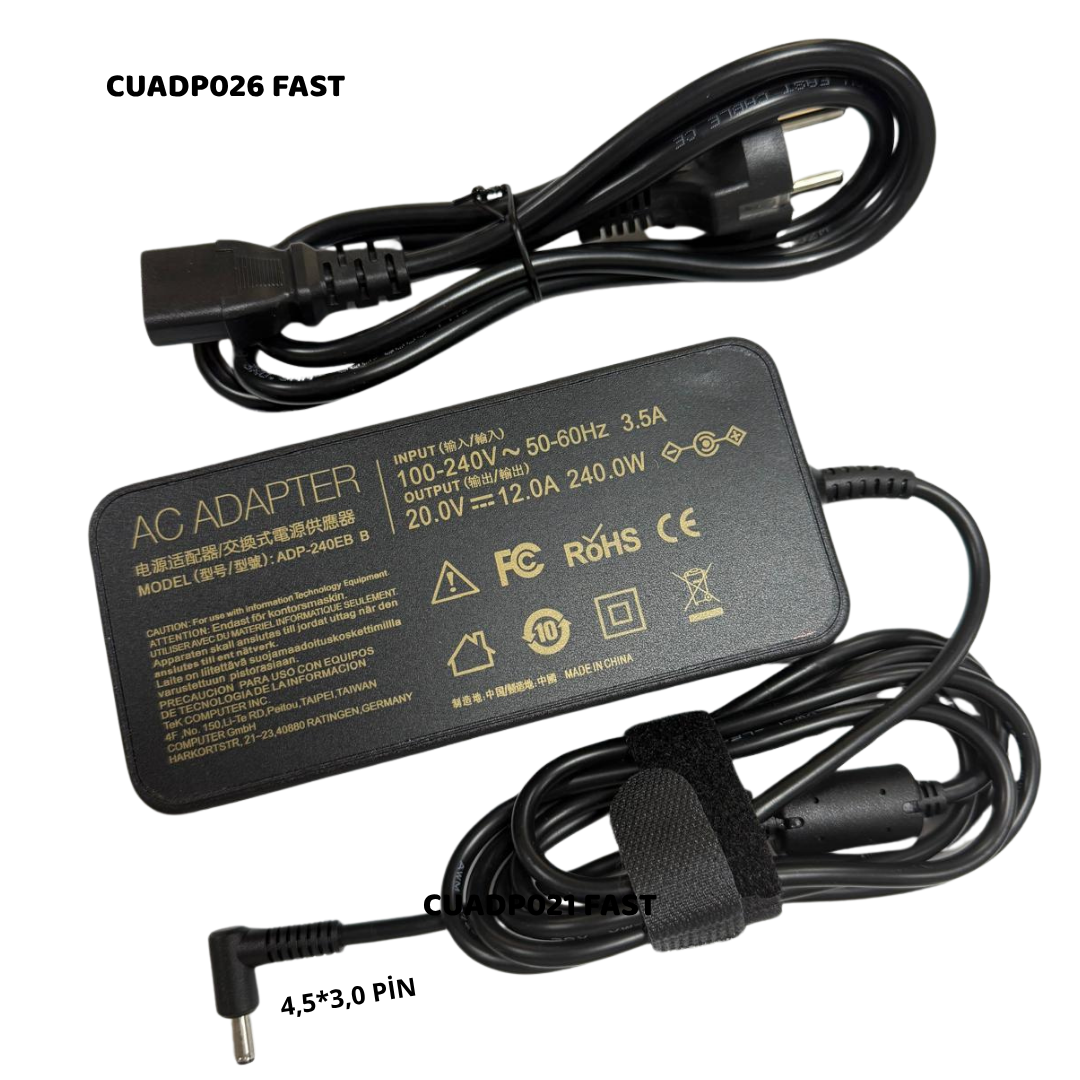 20V 12A ADAPTÖR 240W   4,5*3,0  CUADP026