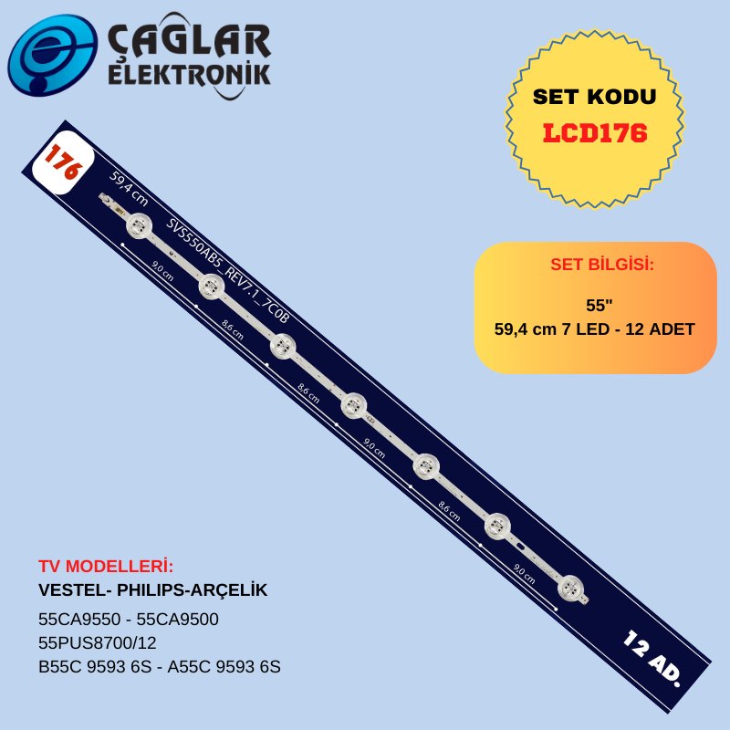 VESTEL-ARÇELİK-PHILIPS 55CA9550-55PUS8700/12-B55C 9593 6S-A55C 9593 6S-55CA9500