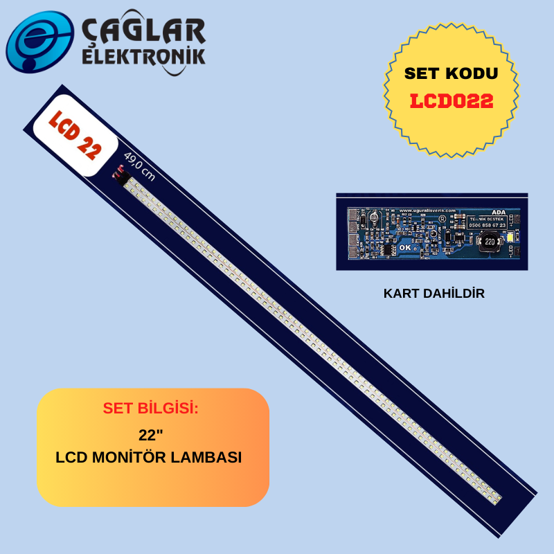 LCD MONİTÖR LAMBASI LEDLİ 22" 48CM