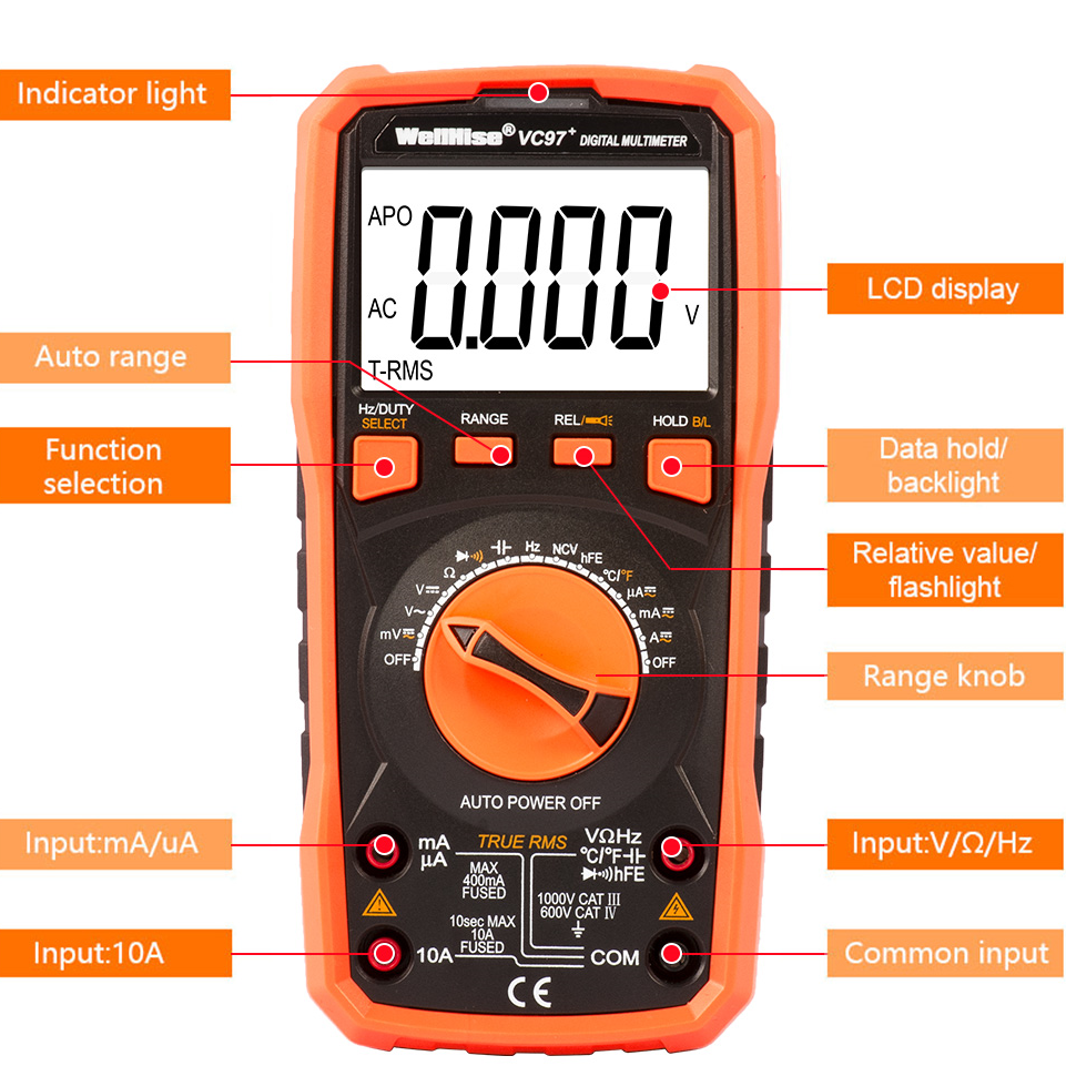 VC 97+ DIJITAL MULTIMETRE WELLHISE WL-278
