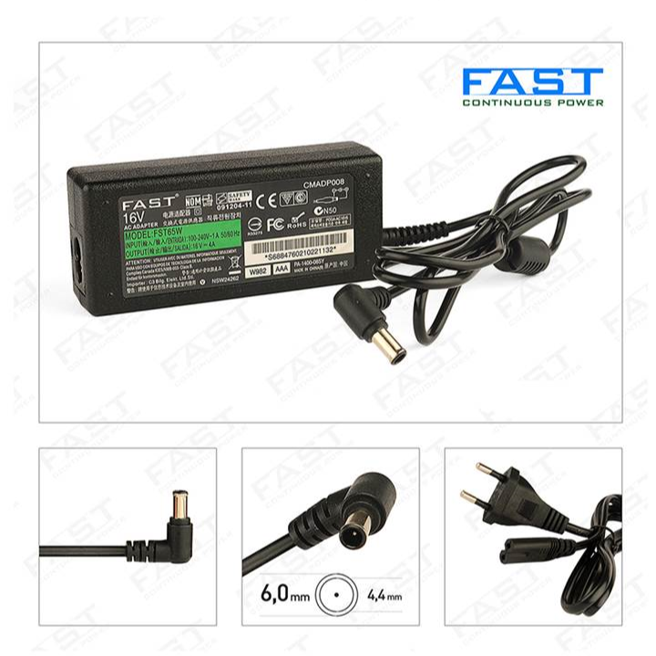 16V 4A LAPTOP (6,0x4,4)"L" SONY IGNE UÇ  CMADP008