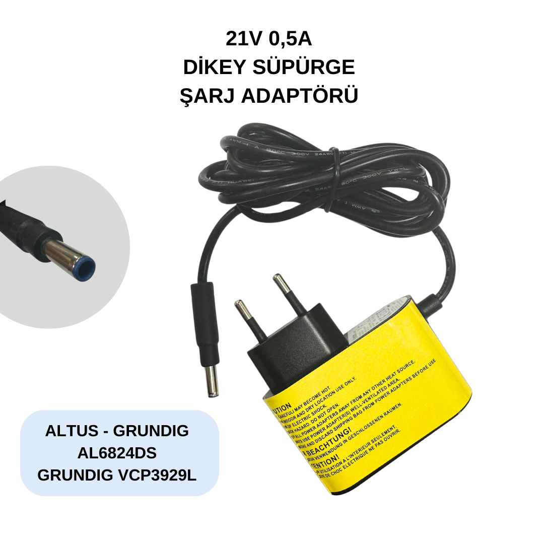 21V 0,5A SÜPÜRGE ADAPTÖR ALTUS-GRUNDIG