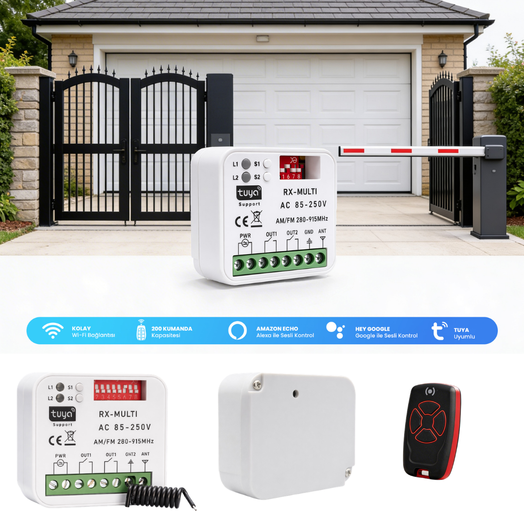 KAPI-KEPENK KONTROL KUMANDA ALICISI  Wi-Fi ve 433 Mhz