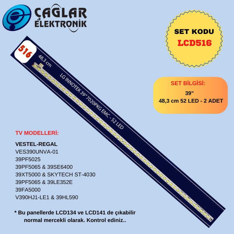 VESTEL 39” VNB 7020PKG 140318 - ES-ELES-017 & SA 39” VNB 7020