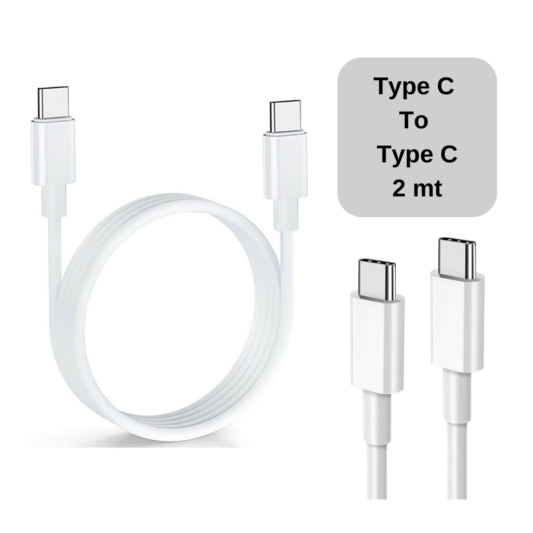 USB TYPE-C - TYPE-C  2 MT KABLO  60W  BEYAZ